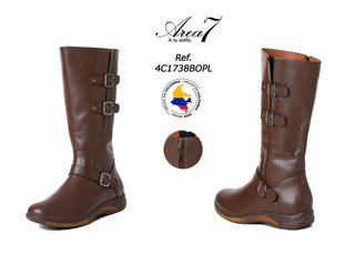 Botas Largas Planas 4C1738BOPL - Cafe