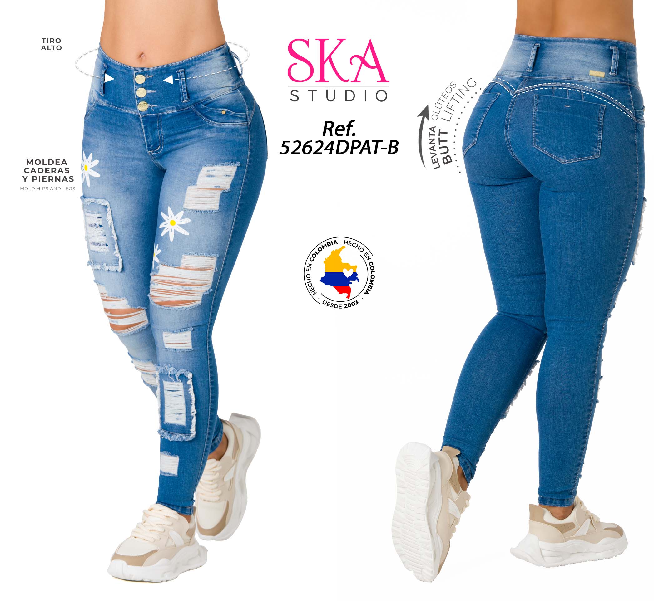 Ska Studio Jeans Alza Cola Waist Ska Jeans Colombianos Denim Jeans