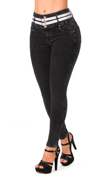 Jeans Moda Levantacola 52797PAP-B - Gris