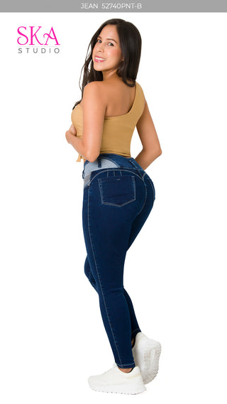 Jeans Levantacola 52740PNT-B - Azul Oscuro