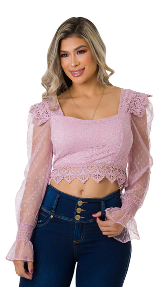 Blusa Manga Larga 5B3916C - Rosado