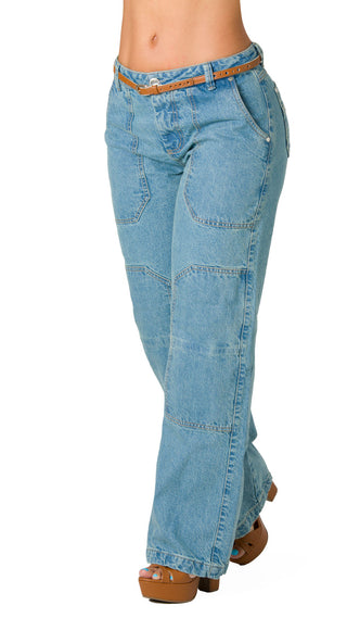 Jeans Cargo 52712PDR-B - Azul Medio