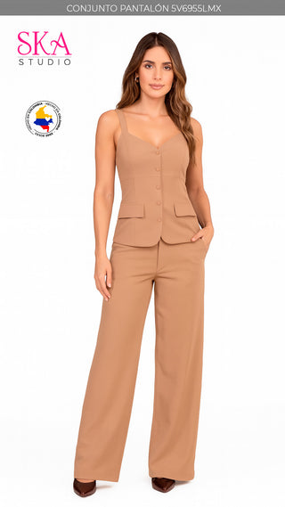 Conjunto Pantalon 5V6955LMX - Cafe
