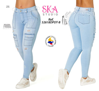 Jean Levantacola 52618DPDT-B - Azul Claro