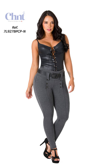 Legging Control Abdomen 7L927BPCP-N - Gris