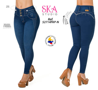 Jeans Levantacola 52714PAP-N - Petroleo