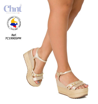 Plataforma Yute 7C1990SPM - Champagne