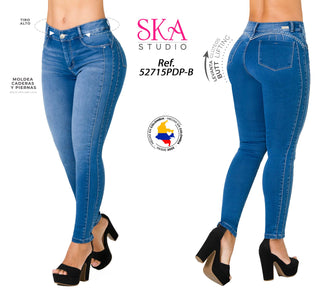  Jeans Levantacola  52715PDP-B	 - Azul Medio