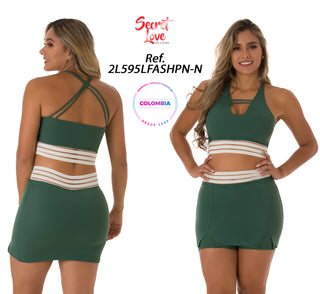 Conjunto Leggings De Falda 2L595LFASHPN-N - Verde Oliva