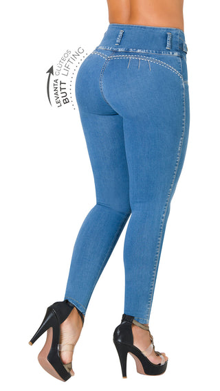 Jeans Levantacola 40666PAP-N	 - Azul Medio