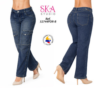 Jeans Rigido Bota Recta 52744PDR-B - Azul