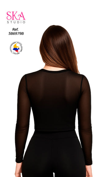 Blusa Manga Larga 5B6979B - Negro