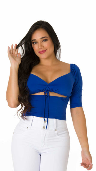 Blusa Manga Tres cuarto 4B4699B - Azul Royal