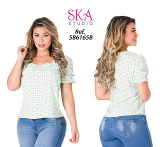 Blusa Manga Bombacha 5B6165B - Estampado