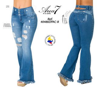 Harmon Jeans Levantacola Bota Campana 40486DPAC-B - Azul Medio