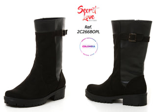 Botas Con Ajuste Lateral 2C266BOPL - Negro