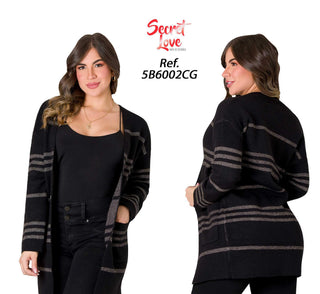 Cardigan Sin Ajuste 5B6002CG - Negro