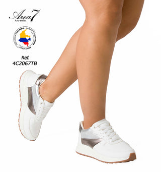 Tenis Multicolor 4C2067TB - Blanco
