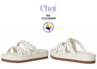 Sandalia Con Taches 7C2150SPB - Blanco