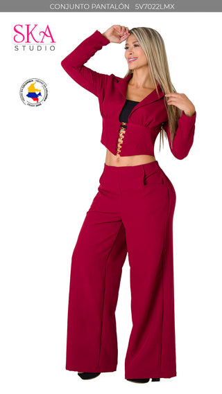 Conjunto Pantalon 5V7022LMX - Vinotinto