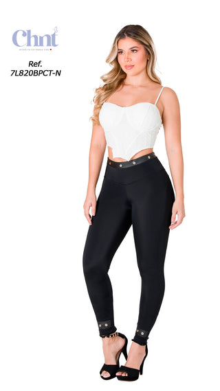 Leggings Levanta Cola CHNT 7L820BPCT-N - Negro