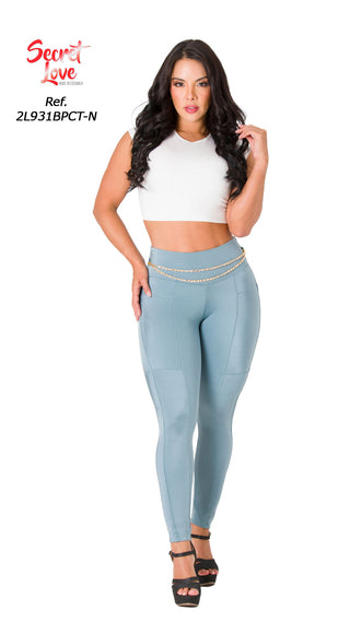 Legging Levantacola Moldeador 2L931BPCT-N - Azul