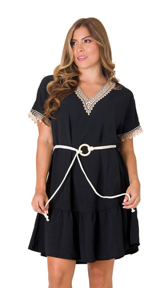 Vestido Mini Playero 5V5157MN - Negro