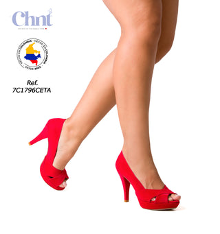Sandalia de tacón cono 7C1796CETA - Rojo