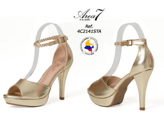 Sandalia de Tacón Alto 4C2141STA - Dorado