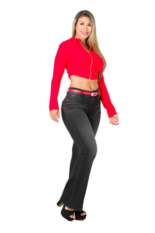 Jeans Levantacola 71427PDC-B - Negro