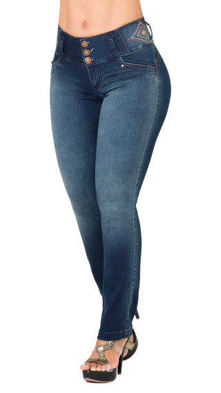 Jeans Levantacola 52700PAR-N - Petroleo