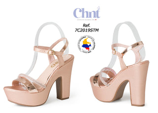 Sandalia Detalles con Brillo 7C2019STM - Oro Rosa