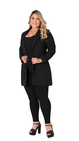 Cardigan Con Ajustes 4B5994CG - Negro