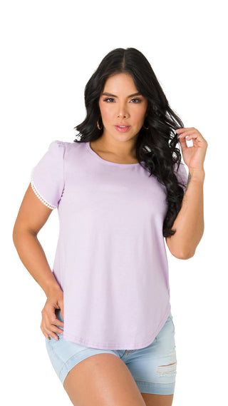 Blusa Casual 4B6296B - Lila