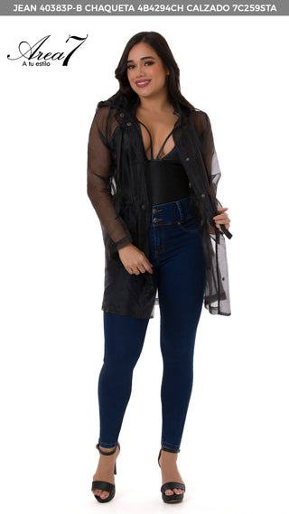 Blusa Manga Larga 4B4294CH  - Negro