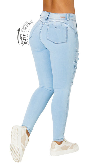 Jean Levantacola 52618DPDT-B - Azul Claro