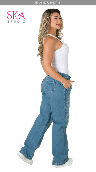 Jeans Bota Recta 52725PDR-B - Azul Medio