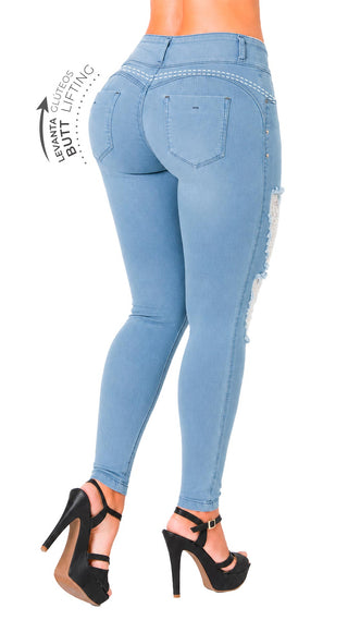 Jeans Moda Destroyer 2813PNP-B - Azul