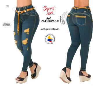 Jean LevantaCola Skinny Secret Love 21436DPAP-B - Azul Oscuro