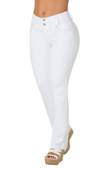 Jeans Clasico Levantacola 52668PNR-N - Blanco