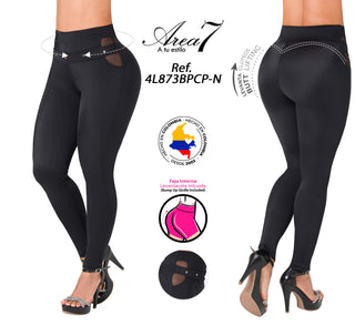 Leggings LevantaCola Area7 4L873BPCP-N - Negro