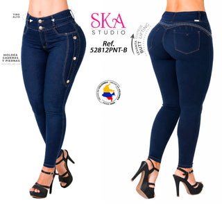 Jeans Moda Levantacola 52812PNT-B - Azul