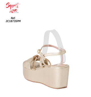 Sandalia Plataforma 2C1873SPM - Champagne