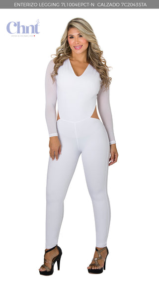Enterizo Manga Larga 7L1004EPCT-N - Blanco