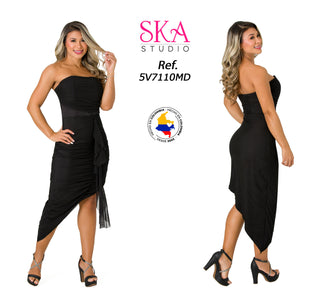 Vestido Strapless 5V7110MD	 - Negro