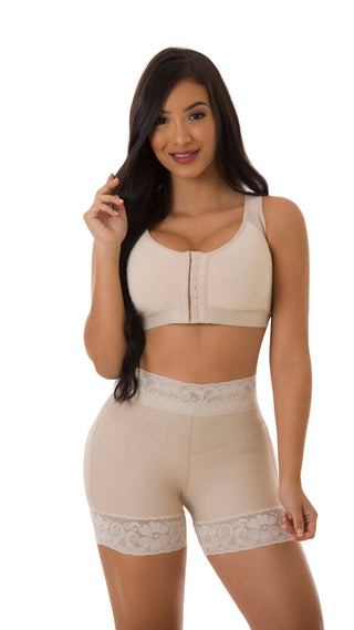Faja Short Levantacola 5F127SH - Beige