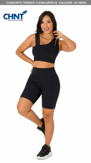 Jaydon Conjunto Biker Deportivo 7L3984LBIPN-N - Negro