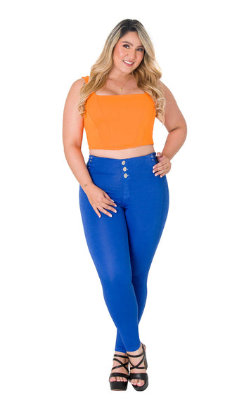 Jean Levanta Cola Skinny Ska  52551PAT-N - Azul Royal