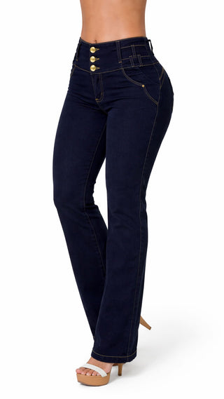 Jeans Levantacola Bota Recta 52782PAR-B - Azul