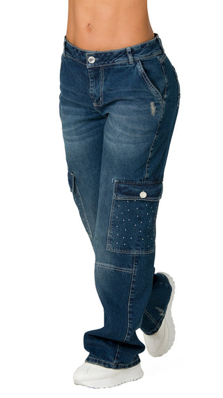 Pantalon Bota Recta 52730PDR-B	 - Azul Oscuro